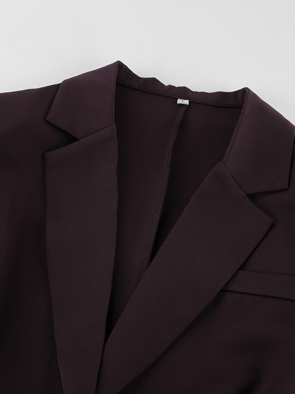 One-Button Blazer and Wide-Leg Pants Set - Picture 9 of 16